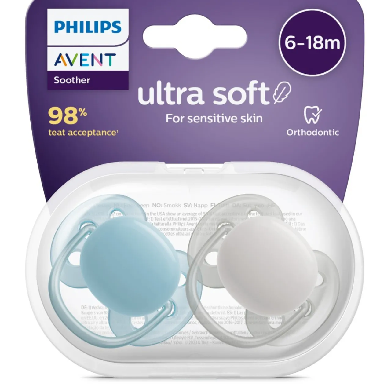 Dummies & Accessories*Phillips Avent Avent Soother Ultra Soft 2 Pack