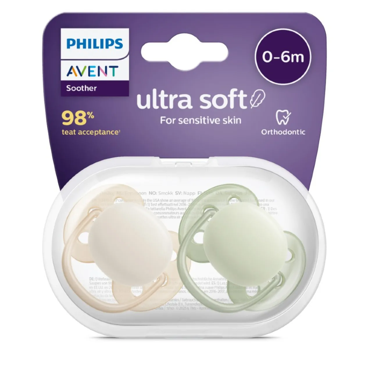 Dummies & Accessories*Phillips Avent Avent Soother Ultra Soft 2 Pack