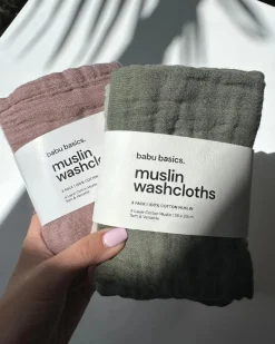 Towels & Facecloths*Babu Muslin Face Cloth Set 3pk