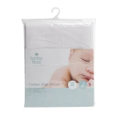 Cot Sheets|Bassinet & Co-Sleeper Bedding*Baby First Flat Cotton Sheet