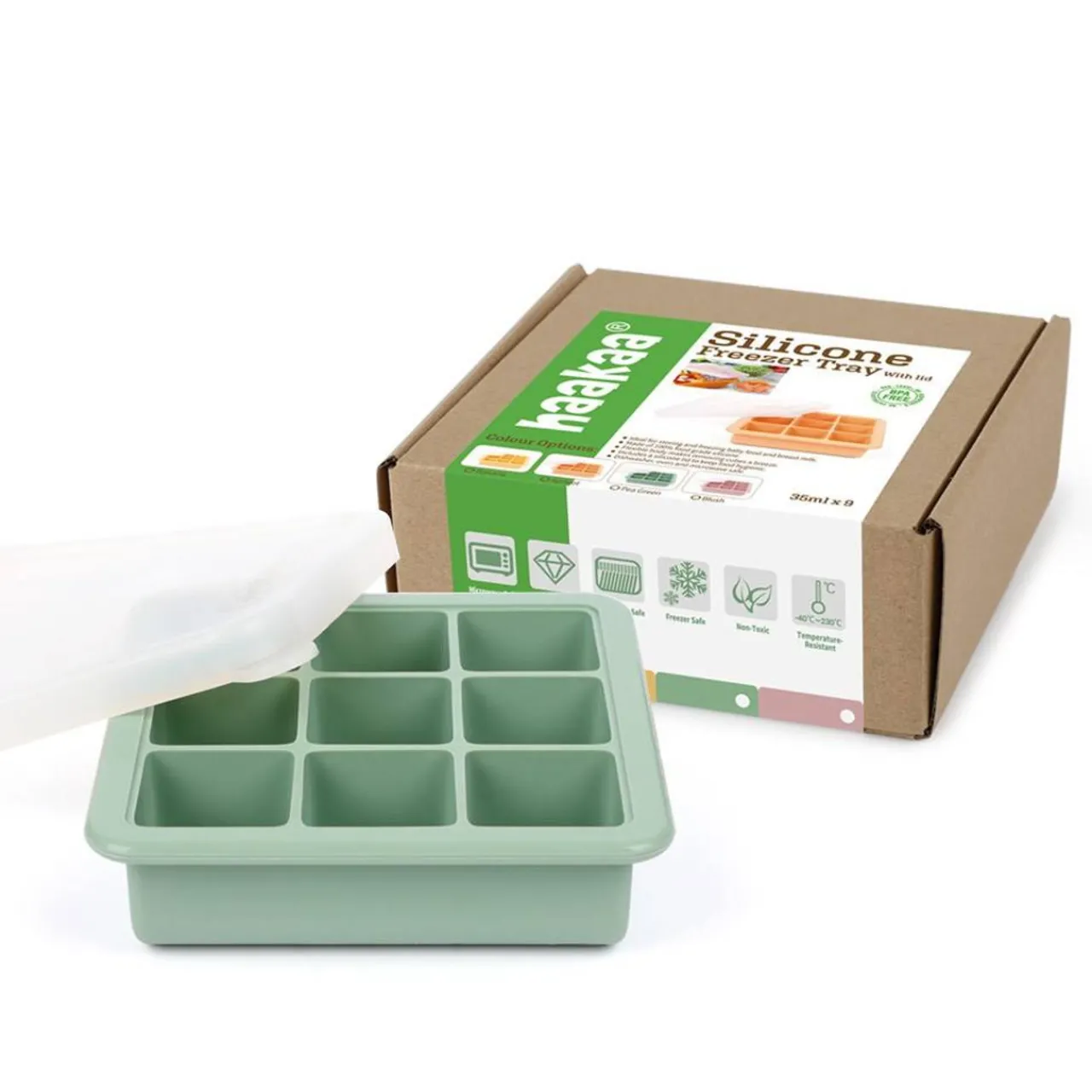 Breast Pumps & Accessories|Starting Solids*Haakaa Baby Food and Breast Milk Freezer Tray - 9 Compartments