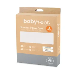 Pillows & Pillowcases*BabyRest Junior Bamboo Pillow Case 2 Pack White