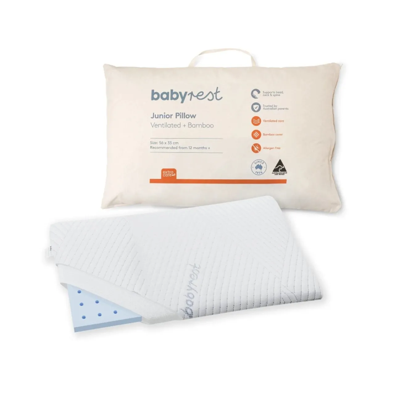 Pillows & Pillowcases*BabyRest Junior Pillow - Ventilated + Bamboo