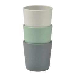 Sippy & Starter Cups*Béaba Beaba Silicone Anti Slip Cup 3pk Grey/Sage/Velvet