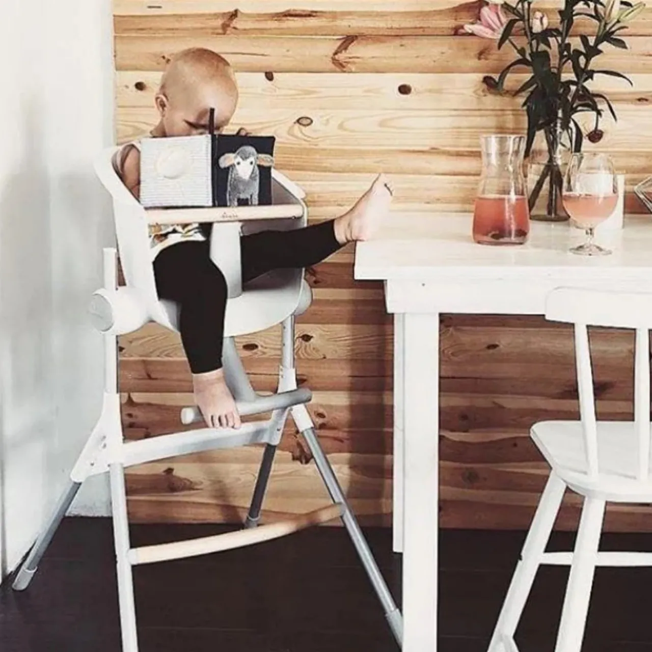 High Chairs & Booster Seats|Starting Solids*Béaba Beaba Up & Down Highchair White