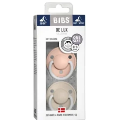 Dummies & Accessories*Bibs De Lux Silicone Night Glow Colour Mix 2pk - One Size