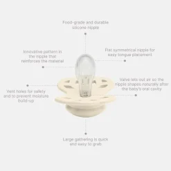 Dummies & Accessories*Bibs Infinity Symmetrical Silicone Pacifier 2pk