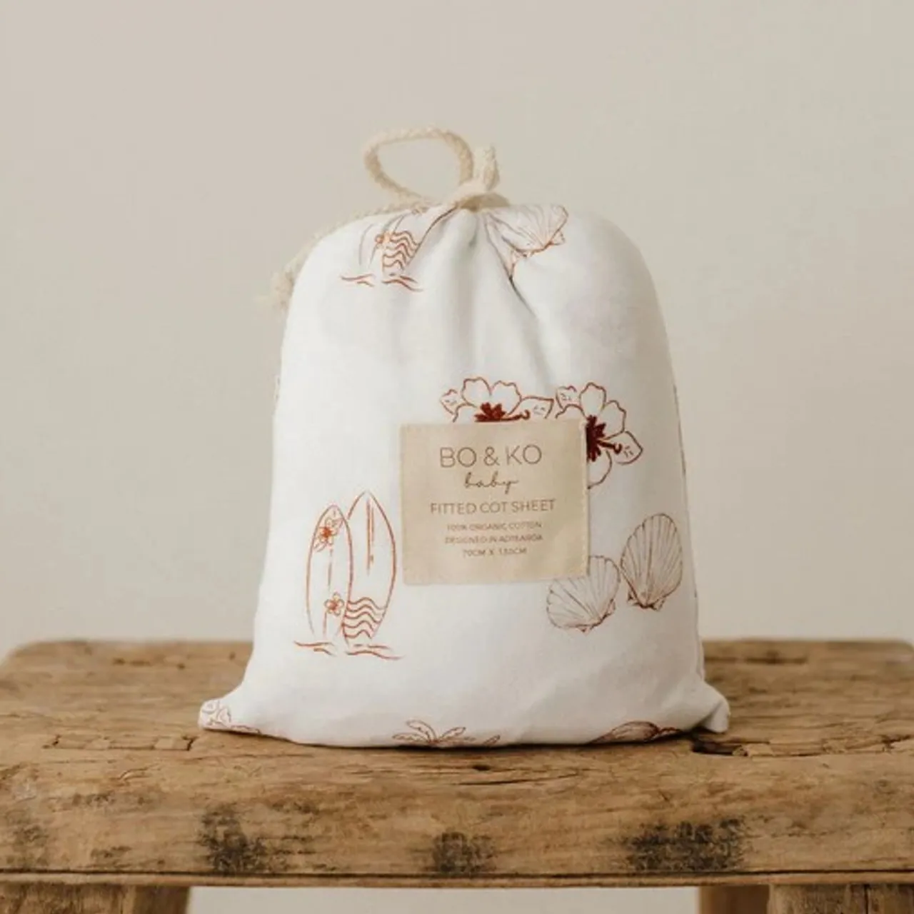 Cot Sheets*BO & KO Baby Fitted Cot Sheet 70 x 130cm