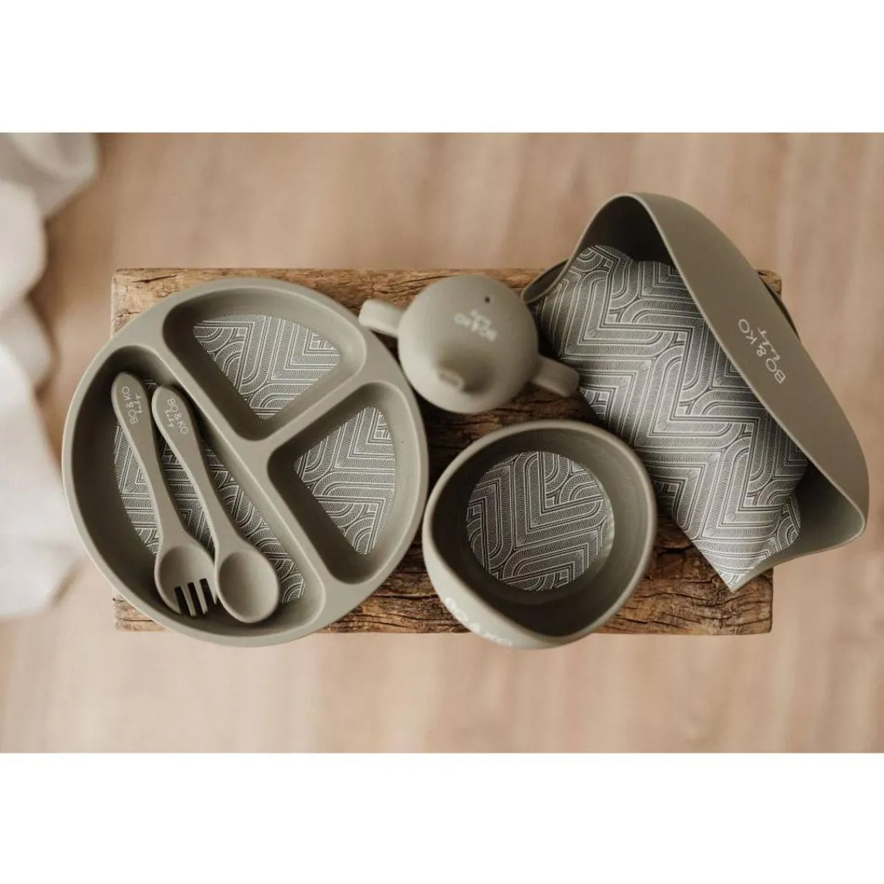 Bowls, Plates & Cutlery|Bibs & Burp Cloths*BO & KO Baby BO & KO Feeding Essentials Set