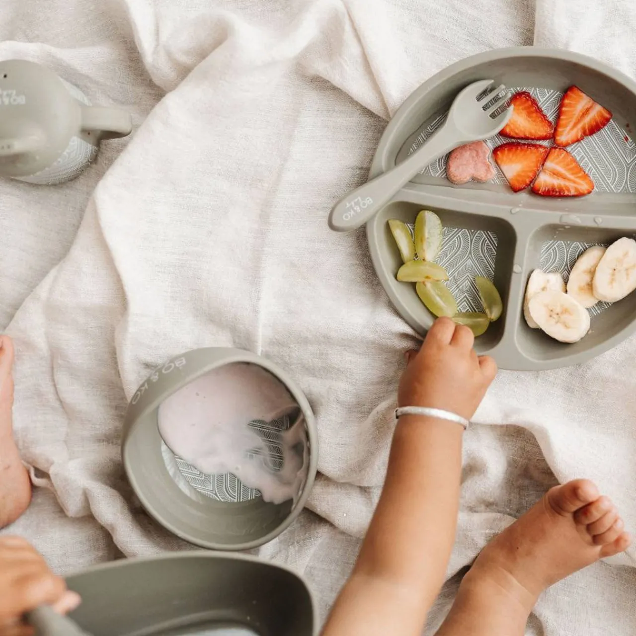 Bowls, Plates & Cutlery|Bibs & Burp Cloths*BO & KO Baby BO & KO Feeding Essentials Set