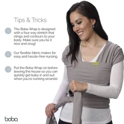 Stretchy Wraps & Woven*Boba Wrap - Organic Organic Dark Grey