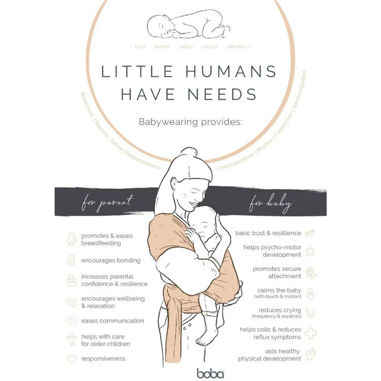 Stretchy Wraps & Woven*Boba Wrap - Organic Organic Dark Grey