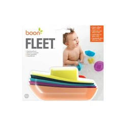 Bath Toys*Boon Fleet Stacking Boats 5pc - Navy/Yellow