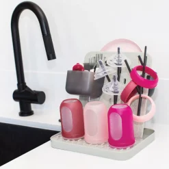 Cleaning & Sterilising*Boon Groove Drying Rack Grey/Charcoal