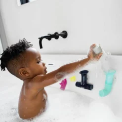 Bath Toys*Boon Pipes Bath Toy Navy/Yellow