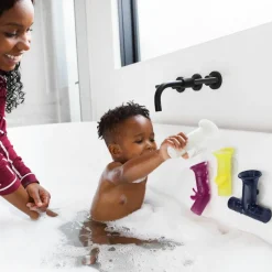 Bath Toys*Boon Pipes Bath Toy Navy/Yellow