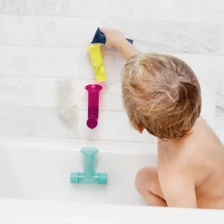 Bath Toys*Boon Pipes Bath Toy Navy/Yellow