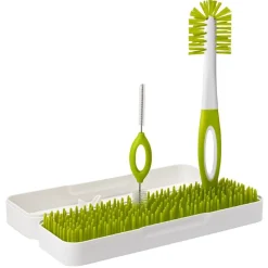 Cleaning & Sterilising*Boon Trip Travel Drying Rack & Bottle Brushes Green