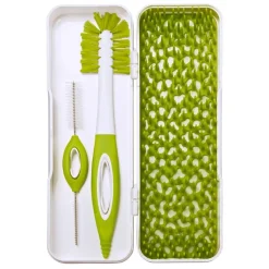 Cleaning & Sterilising*Boon Trip Travel Drying Rack & Bottle Brushes Green