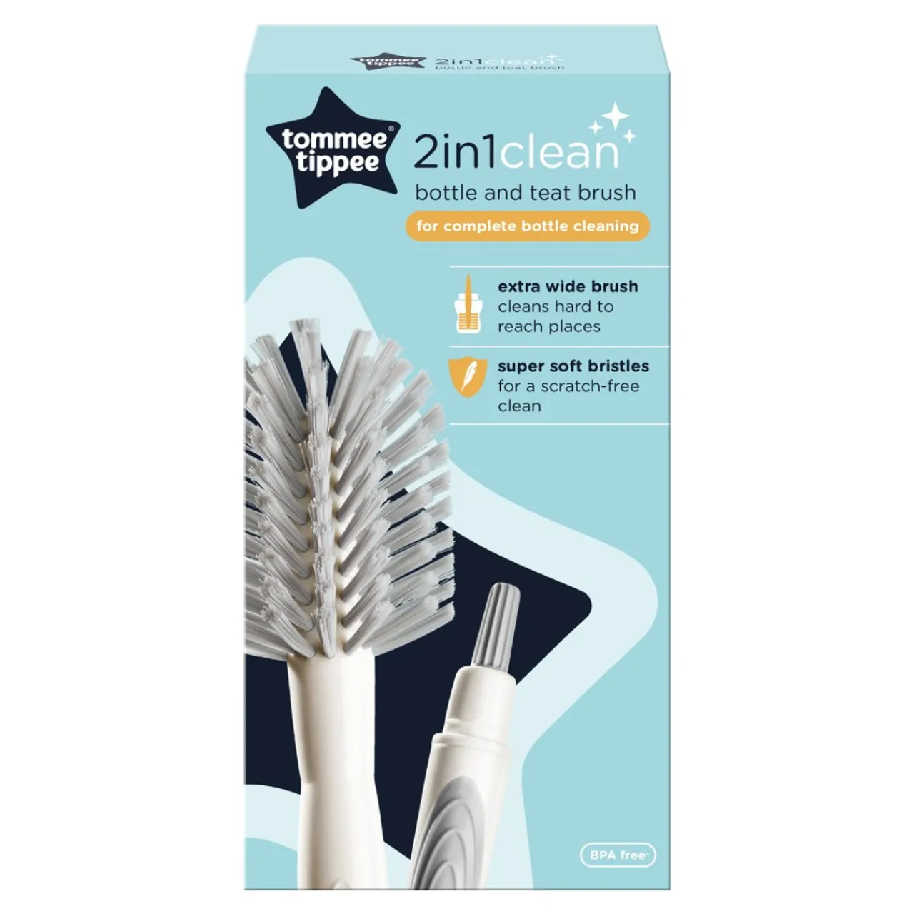 Cleaning & Sterilising*Tommee Tippee Bottle & Teat Brush Grey