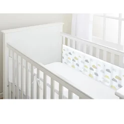 Safe Sleep*BreathableBaby Breathable Baby - Breathable Print Mesh Cot Liner - 2 Sides / Solid-end cots