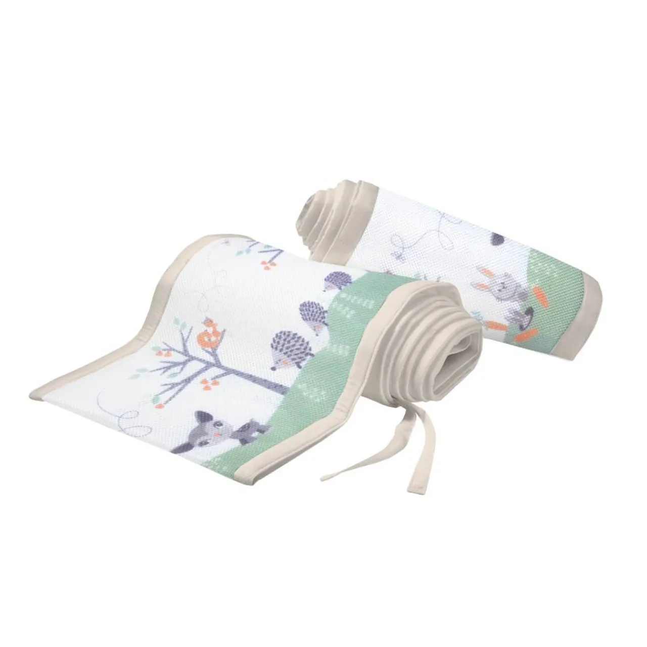 Safe Sleep*BreathableBaby Breathable Baby - Breathable Print Mesh Cot Liner - 2 Sides / Solid-end cots