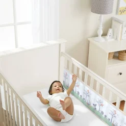 Safe Sleep*BreathableBaby Breathable Baby - Breathable Print Mesh Cot Liner - 2 Sides / Solid-end cots
