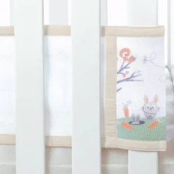 Safe Sleep*BreathableBaby Breathable Baby - Breathable Print Mesh Cot Liner - 2 Sides / Solid-end cots