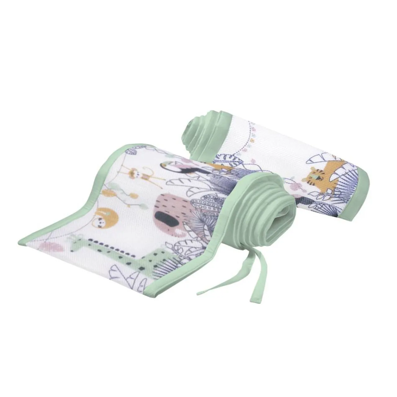 Safe Sleep*BreathableBaby Breathable Baby - Breathable Print Mesh Cot Liner - 2 Sides / Solid-end cots