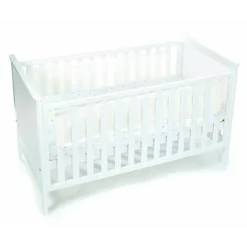 Safe Sleep*BreathableBaby Breathable Mesh Cot Liner - 2 Sides / Solid-end cots White