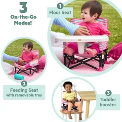 Family Outdoor Essentials|High Chairs & Booster Seats*Bright Starts Licensed Pop 'N Sit Portable Booster Seat