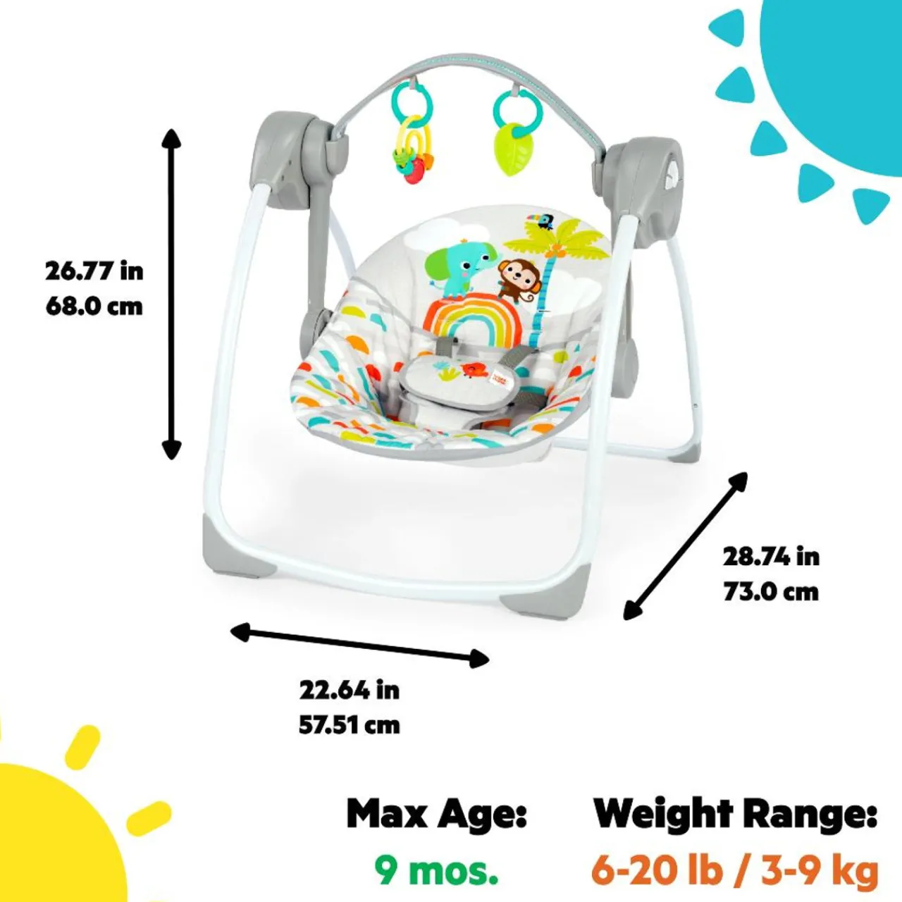 Bouncers & Baby Swings*Bright Starts Playful Paradise Portable Swing