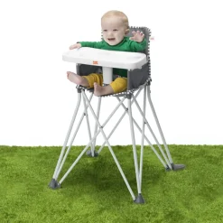 High Chairs & Booster Seats|Starting Solids*Bright Starts Pop 'N Dine High Chair Grey