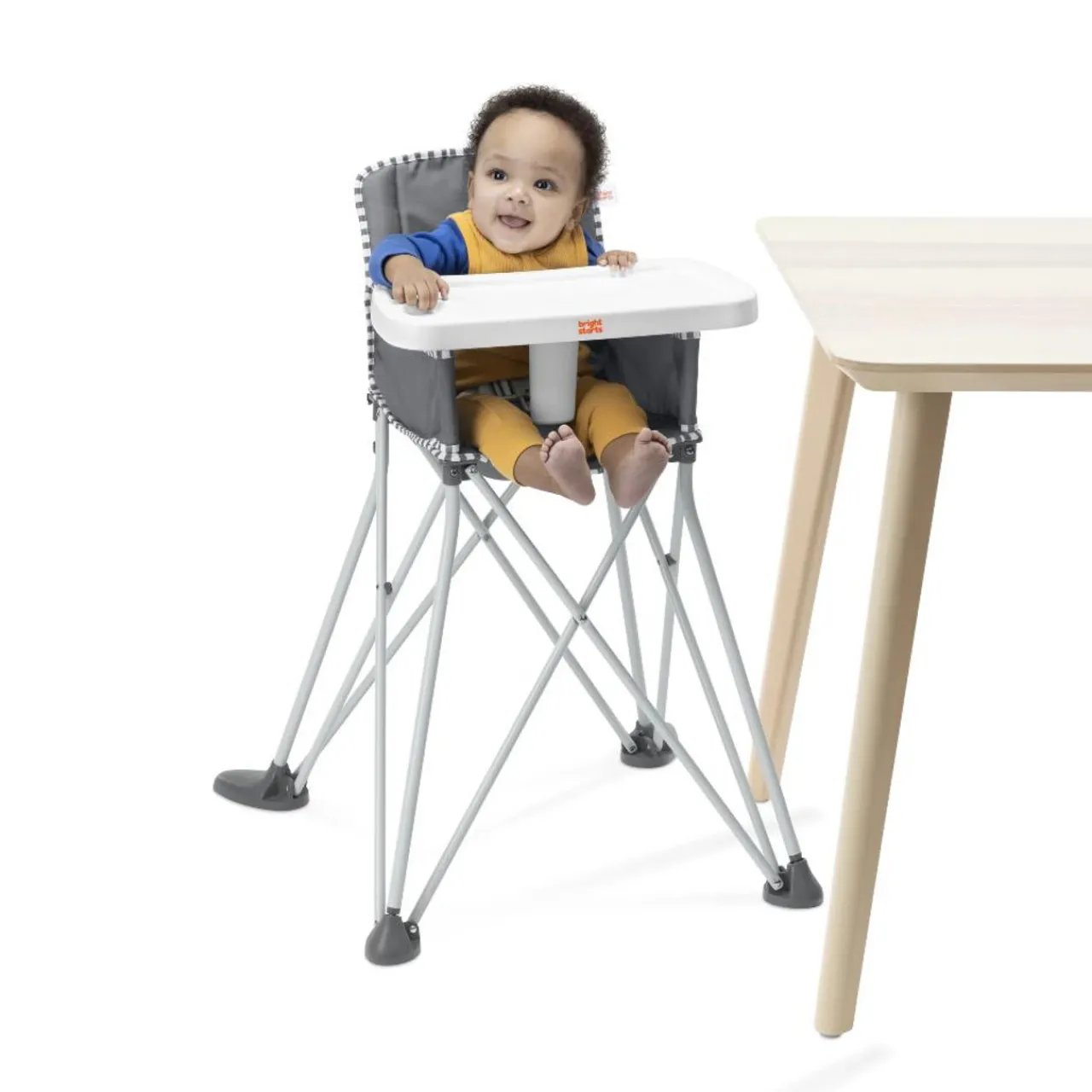 High Chairs & Booster Seats|Starting Solids*Bright Starts Pop 'N Dine High Chair Grey
