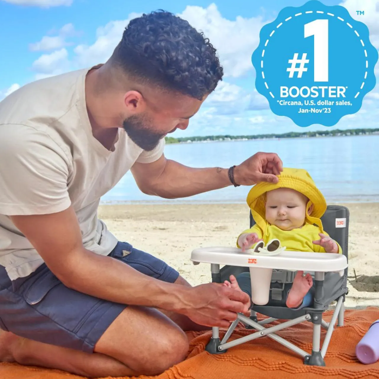 Family Outdoor Essentials|High Chairs & Booster Seats*Bright Starts Pop 'N Sit Portable Booster Seat