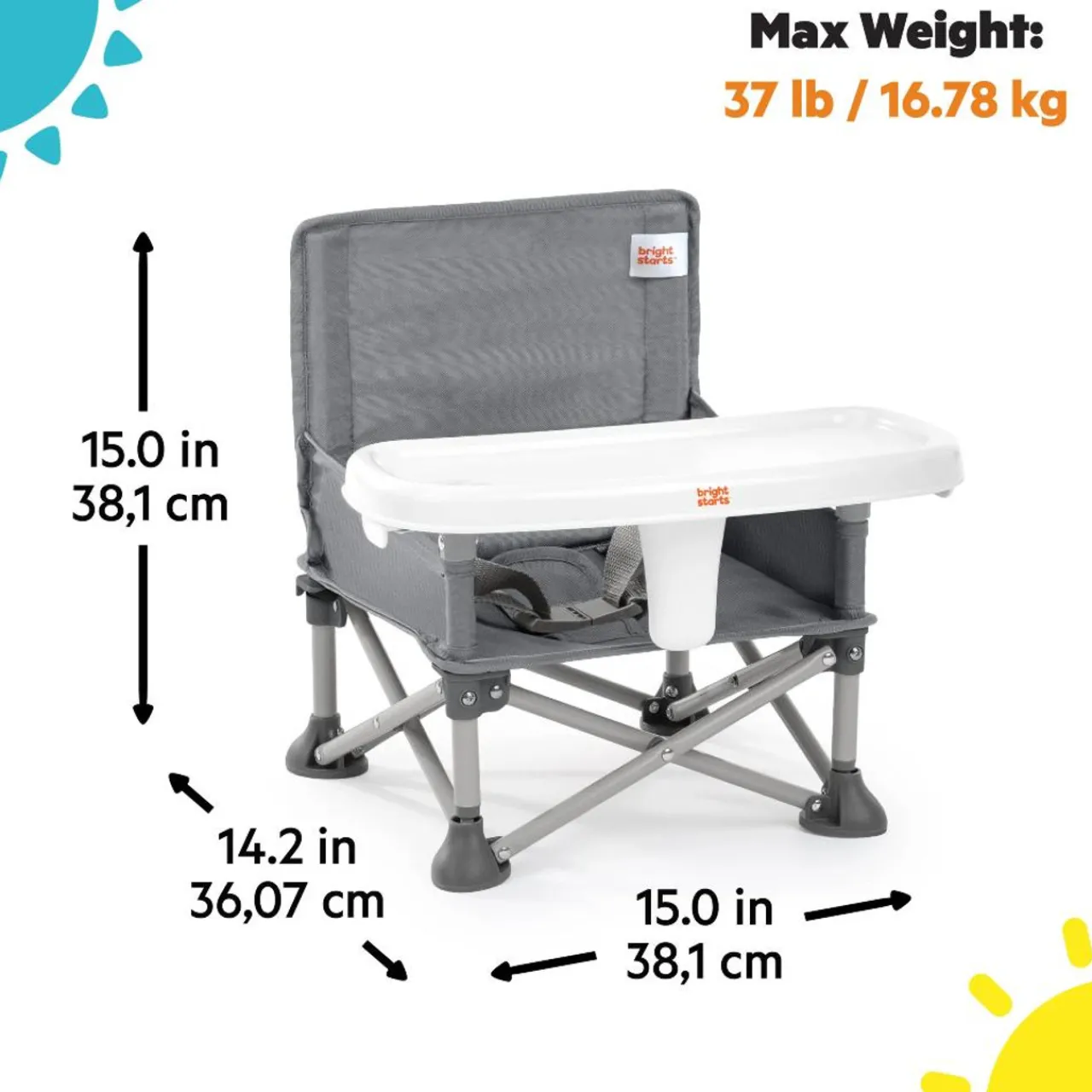 Family Outdoor Essentials|High Chairs & Booster Seats*Bright Starts Pop 'N Sit Portable Booster Seat