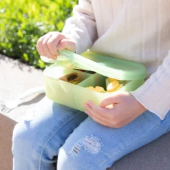 Lunchboxes, Snackboxes & Snack Bags|Lunch Boxes, Snack Boxes & Insulated Bags*Bumkins Bento Box 3 Section - Jelly Silicone - Clearance