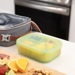 Lunchboxes, Snackboxes & Snack Bags|Lunch Boxes, Snack Boxes & Insulated Bags*Bumkins Bento Box 3 Section - Jelly Silicone - Clearance