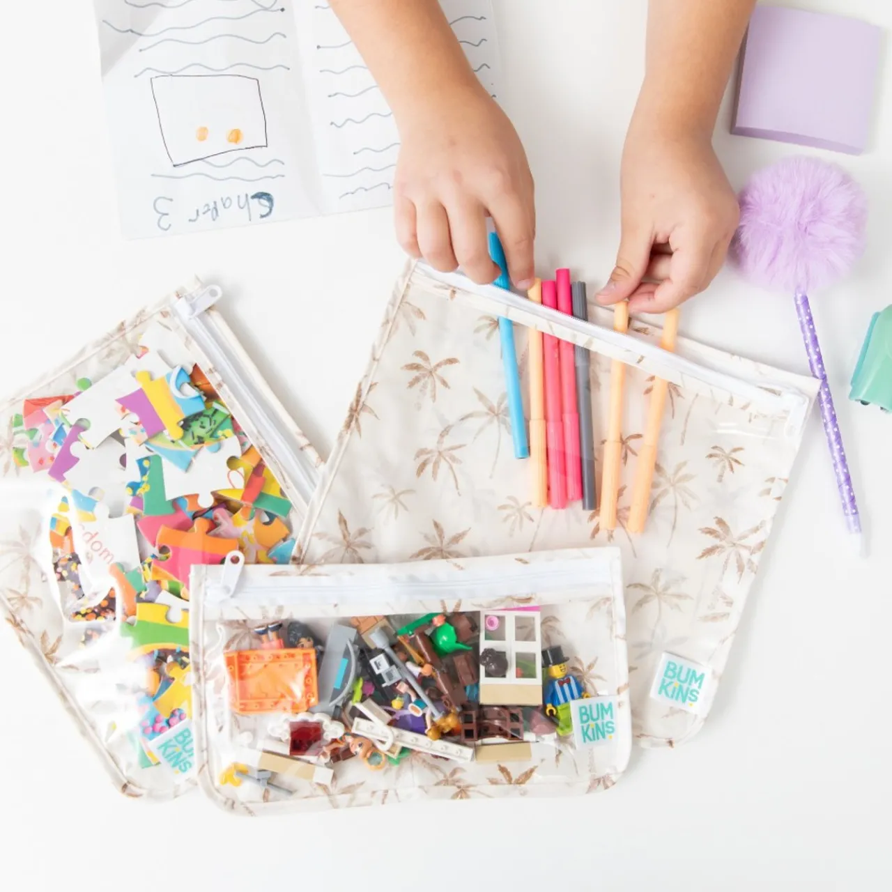 Family Outdoor Essentials|Kids Bags & Backpacks*Bumkins Clear Travel Bag 3pk