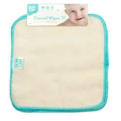 Nappies, Wipes & Wet Bags*Bumkins Reusable Baby Wipes Natural/Aqua Trim