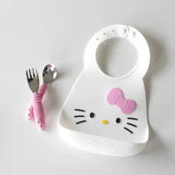 Bibs & Burp Cloths|Starting Solids*Bumkins Silicone Bib - Hello Kitty