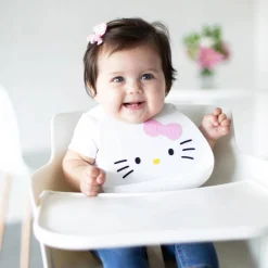 Bibs & Burp Cloths|Starting Solids*Bumkins Silicone Bib - Hello Kitty