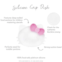 Bowls, Plates & Cutlery*Bumkins Silicone Grip Dish - Sanrio Hello Kitty