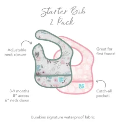 Bibs & Burp Cloths|Starting Solids*Bumkins Starter Bib 2pk - Clearance