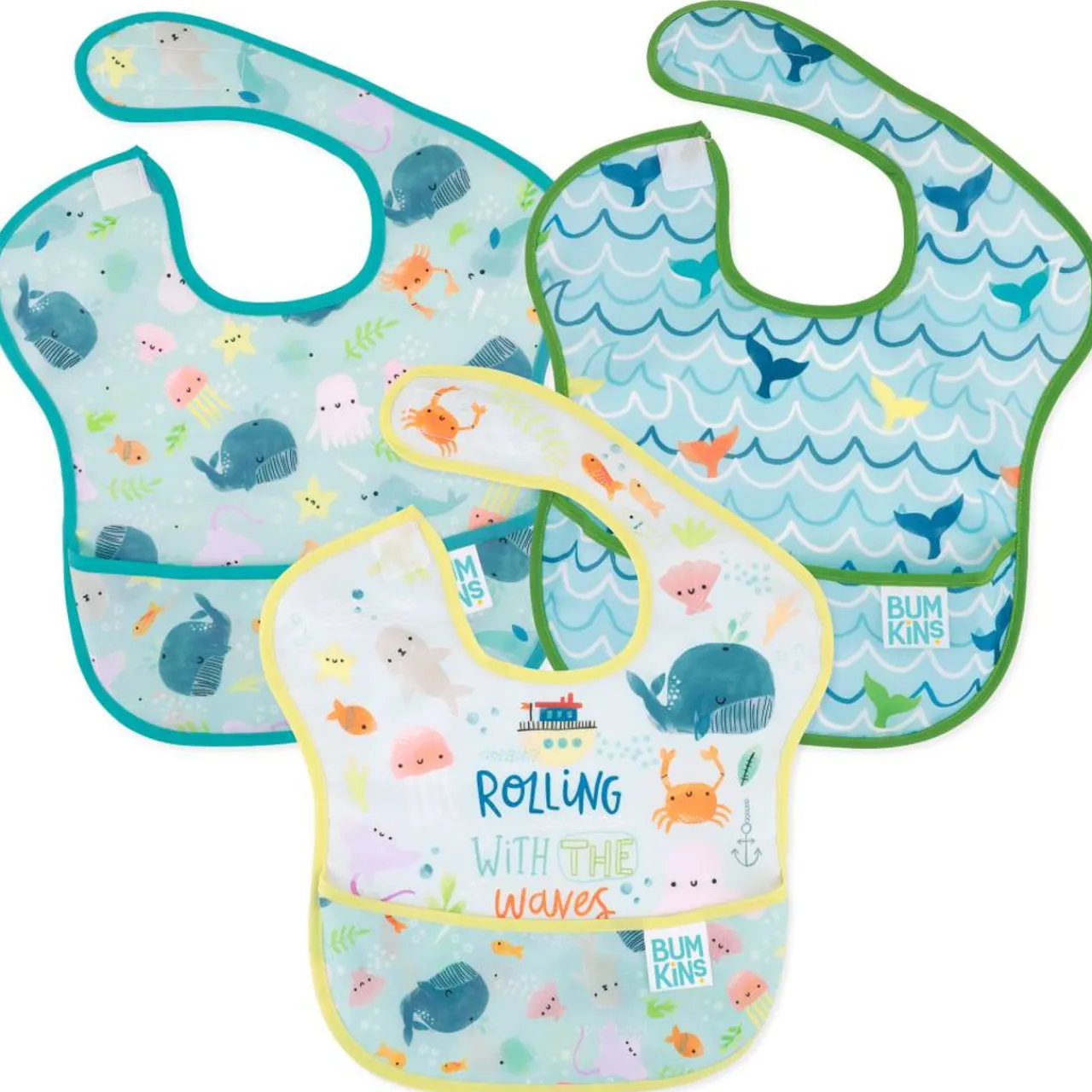Bibs & Burp Cloths|Starting Solids*Bumkins Waterproof SuperBib 3 pack