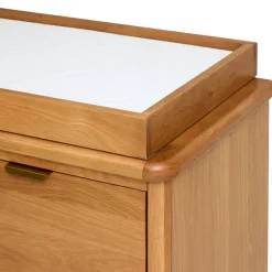 Change Tables, Mats & Baskets*Cariboo George Dresser Natural Oak/Brass Pulls