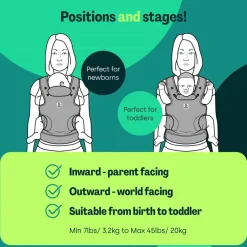 Buckle Carriers*Carifit + Multi-Position Baby Carrier