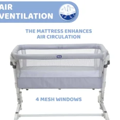Bassinets & Co-Sleepers*Chicco Next2Me Pop Up Crib Grey Mist