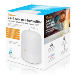 Humidifiers & Accessories*Crane 3 in 1 Cool Mist Humidifier, Aroma Diffuser & Sleep Support Light – 1.9L