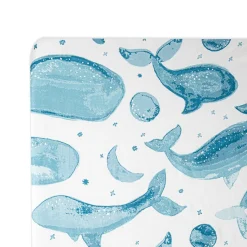 Bassinet & Co-Sleeper Bedding*Crane Baby Bassinet Fitted Sheet - Caspian Collection Caspian Whale